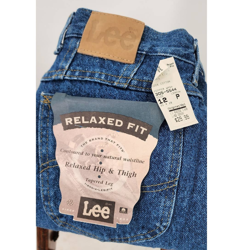 Vintage Deadstock Lee Womens Jeans Relaxed Fit Tapered Leg Mom‎ Jeans 12 P